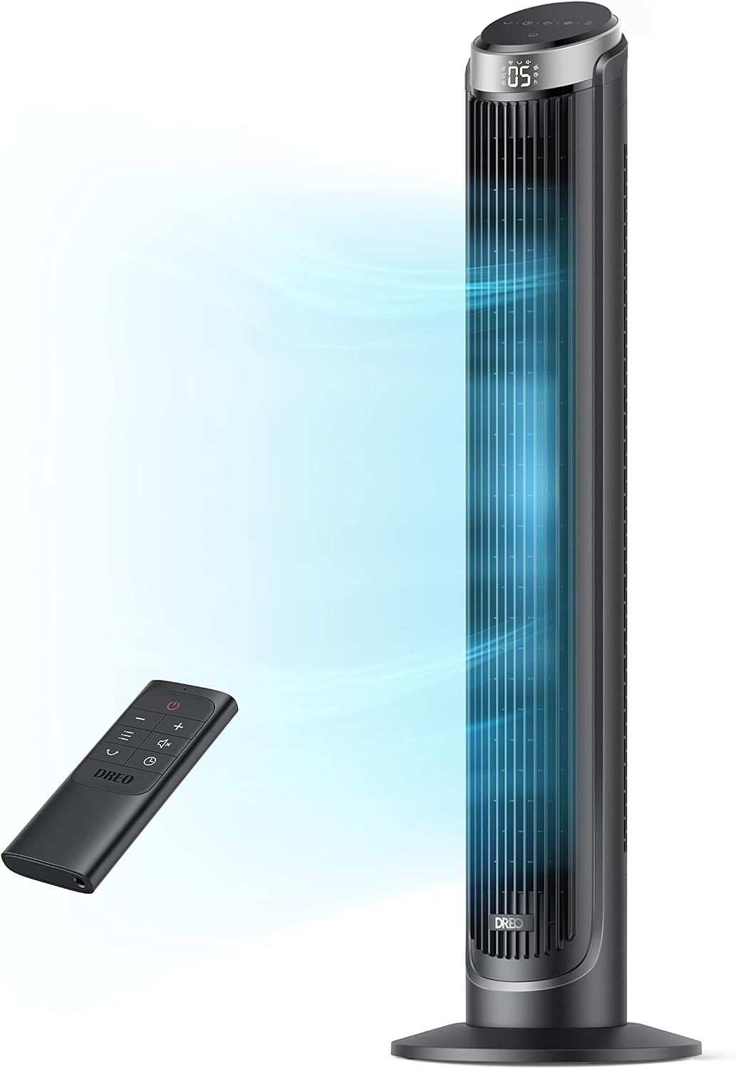 DREO Tower Fan for Bedroom, 90° Oscillating Fans that Blow Cold Air | 26 ft/s Powerful Airflow, 28dB Quiet Fan, 5 Speeds, 4 Cooling Modes, 12H Timer, 40" Standing Floor Fan for Home Office