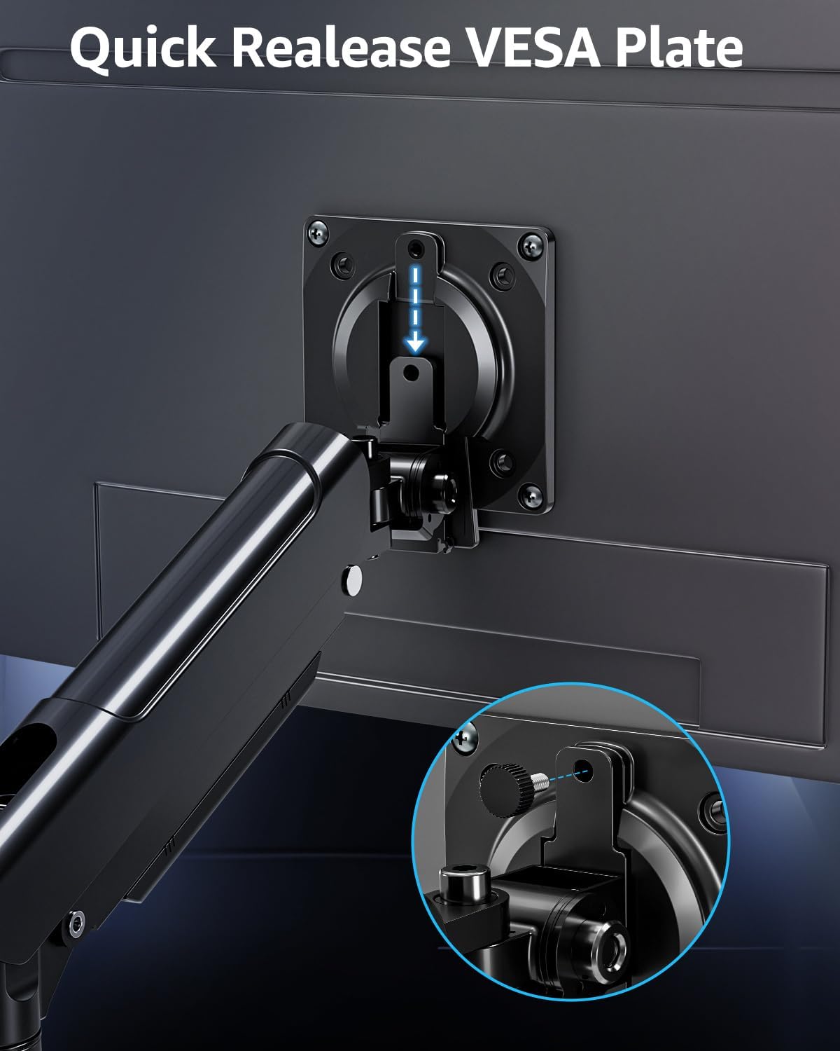 Dual Monitor Arm for 17-32" Computer Screens, Monitor Mounts 22lbs per Arm | Full Motion Monitor Desk Mounts for 2 Monitors, Gas Spring Desk Mount, VESA Mount, Freelift Pro