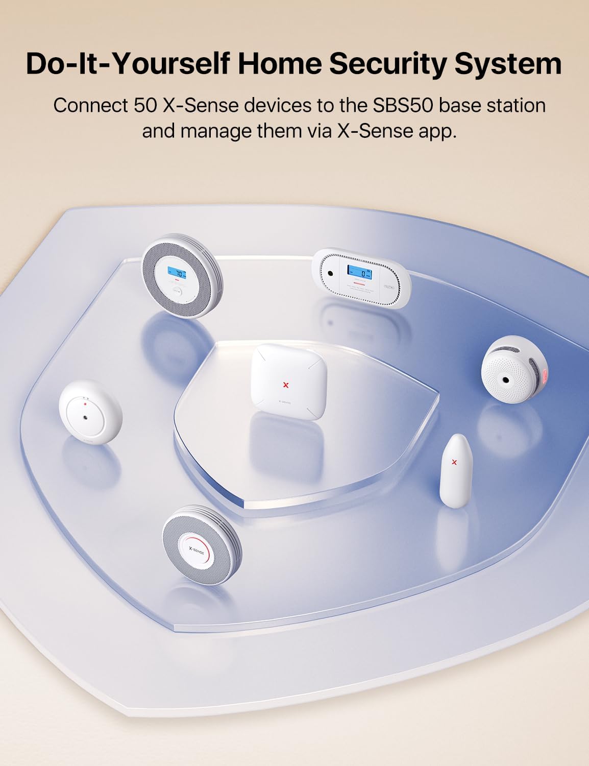X-Sense Smart Door Sensor, Security Kit AS05/AS08 Accessory with Replaceable Battery, Compatible with Alexa, for Various Doors and Windows for Homes, Offices, Requires SBS50 Base Station, SDS0A