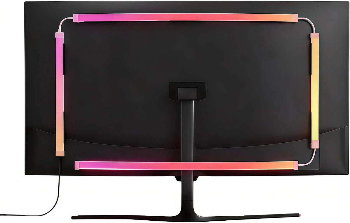 27 Inch Monitor Backlight - Immersive LED Strip with Screen Mirror Sync - PC and Mac Software Control - Gaming Setup Desktop Lights - 16M Colors Chasing Effects (27 inch)