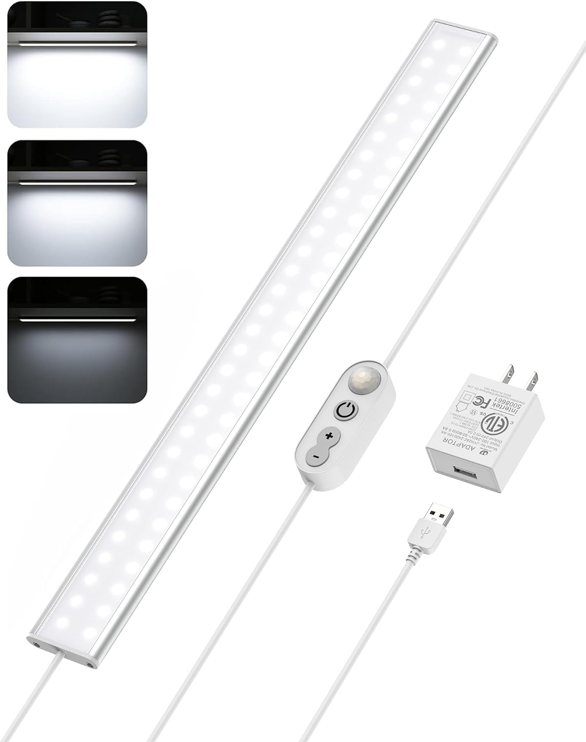 ASOKO Under Cabinet LED Lighting Dimmable 6000K Plug in Kitchen Lights