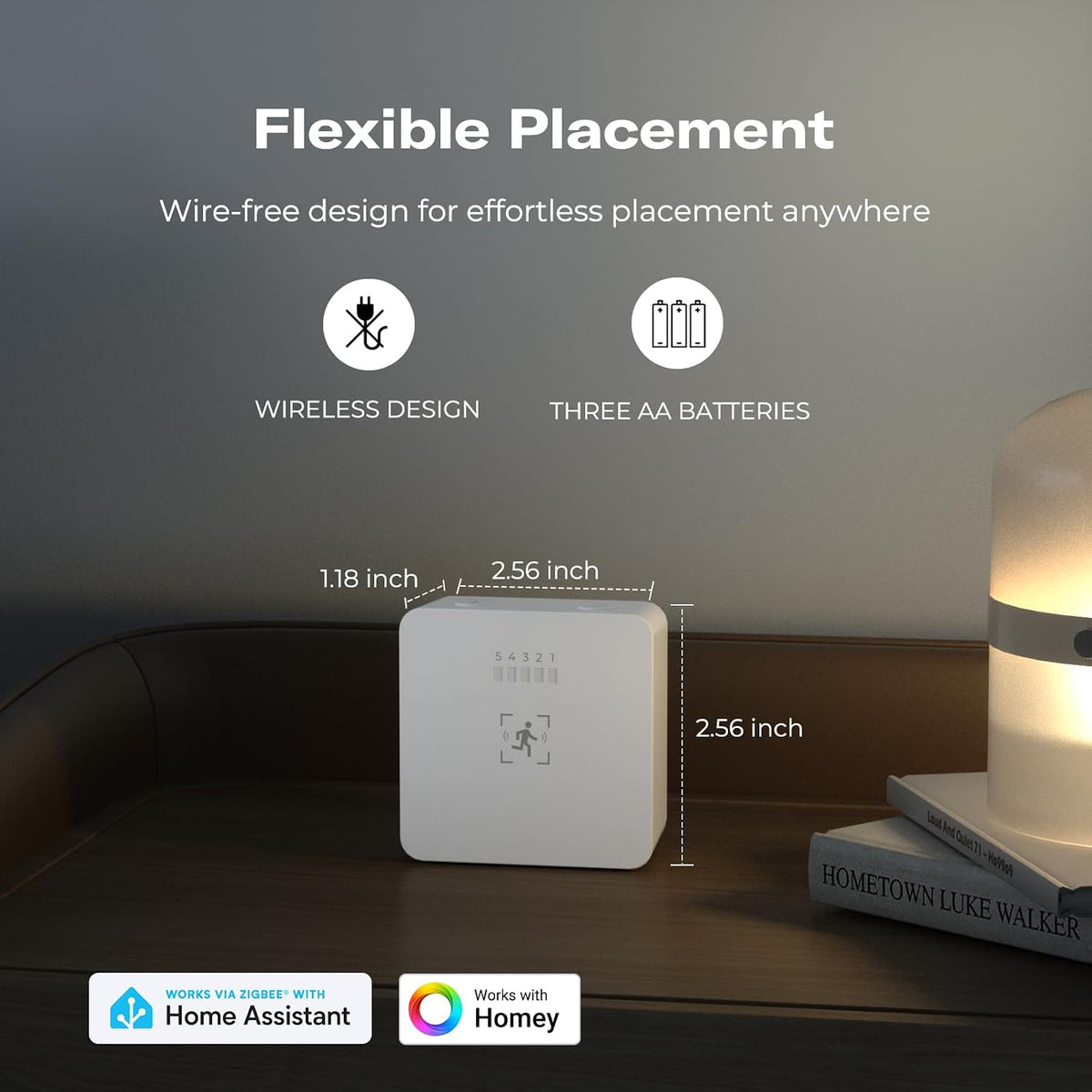 THIRDREALITY Motion Sensor R1 with Case, 5.8G Radar,Adjustable Sensitivity,Zigbee Hub Required,Support Home Assistant,SmartThings,Homey,Hubitat or Echo Devices with Built-in Zigbee hub