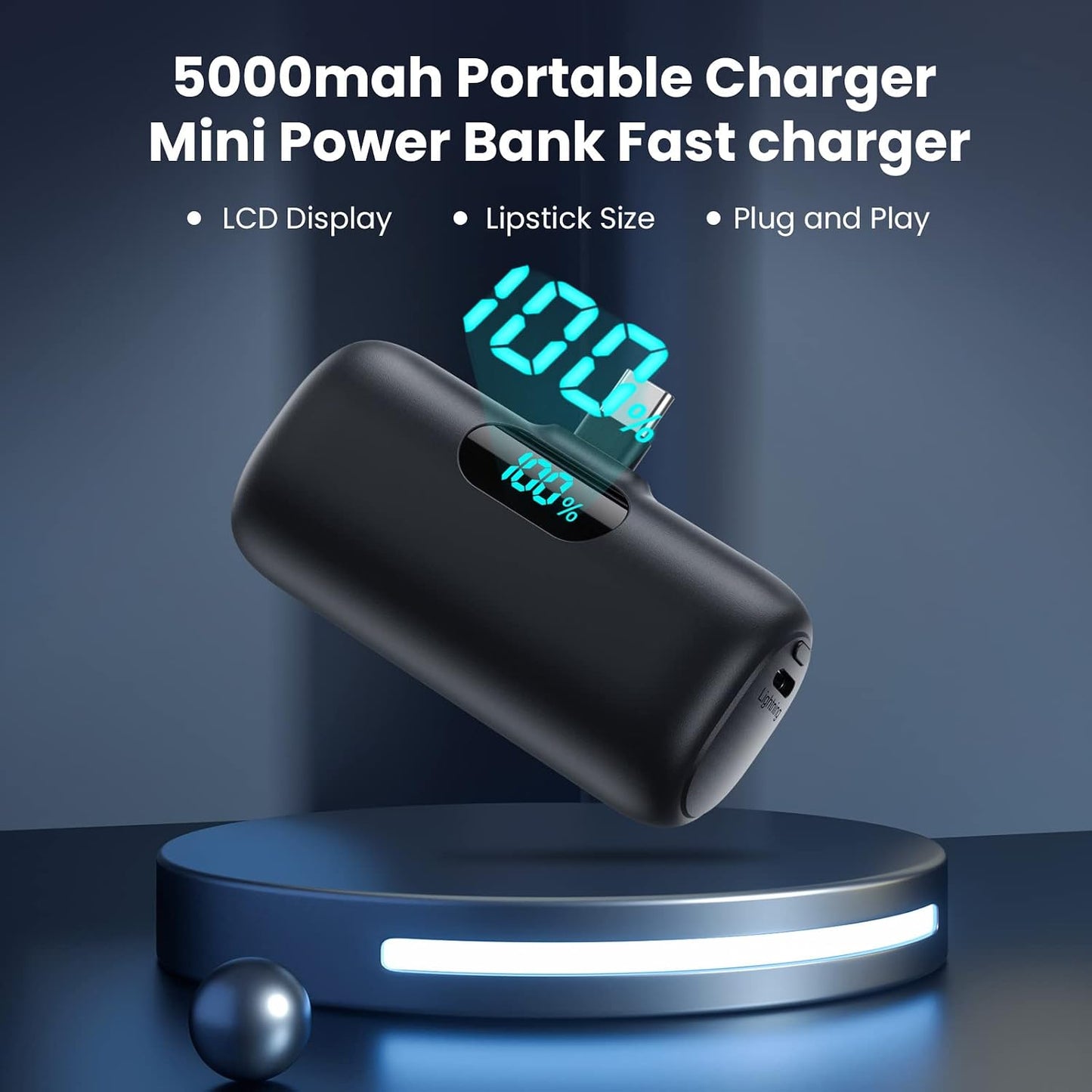 [2-Pack]Portable Charger for iPhone 17/16/15,Mini Power Bank 5000mAh PD USB C Portable Phone Charger,Travel Essential Battery Pack for iPhone 17/17 Air/16/16 pro/15/15 pro Max/Android/Samsung/Moto/LG