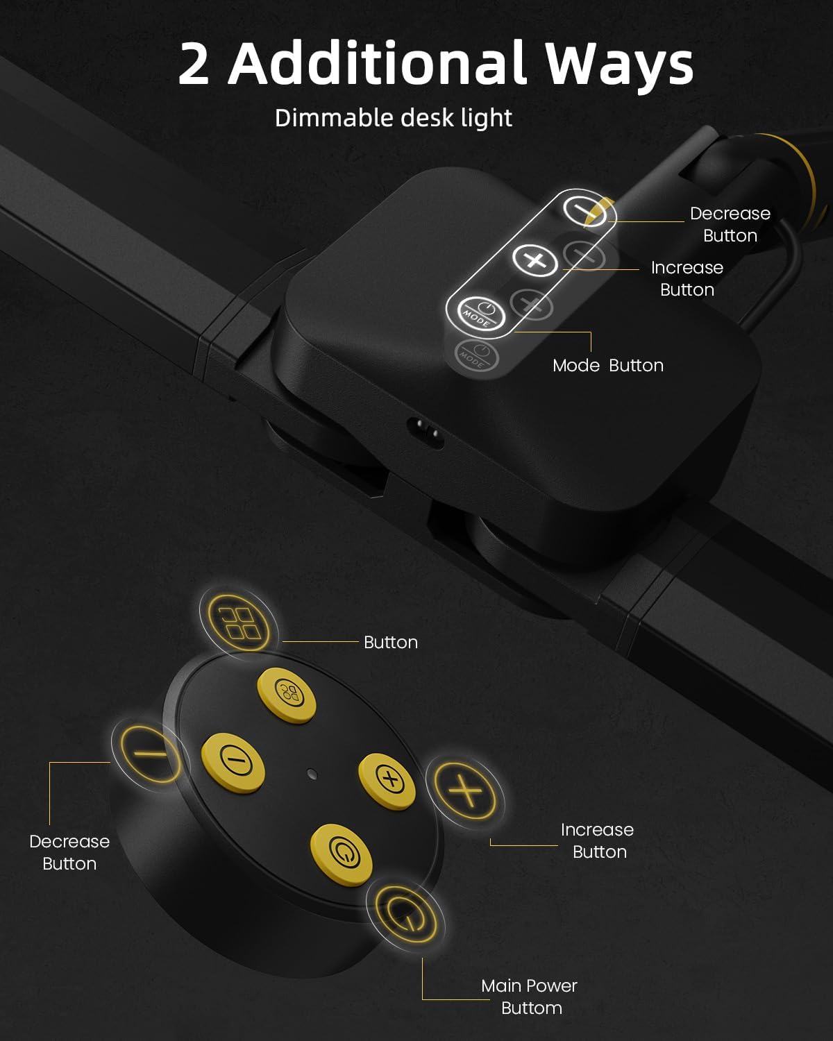 Desk Ring Light with Stand, Sensor Switch Dual Light Head