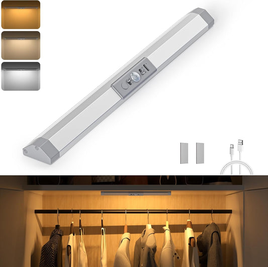 WOBANE Motion Sensor LED Closet Lights, Battery Operated Wardrobe Lights