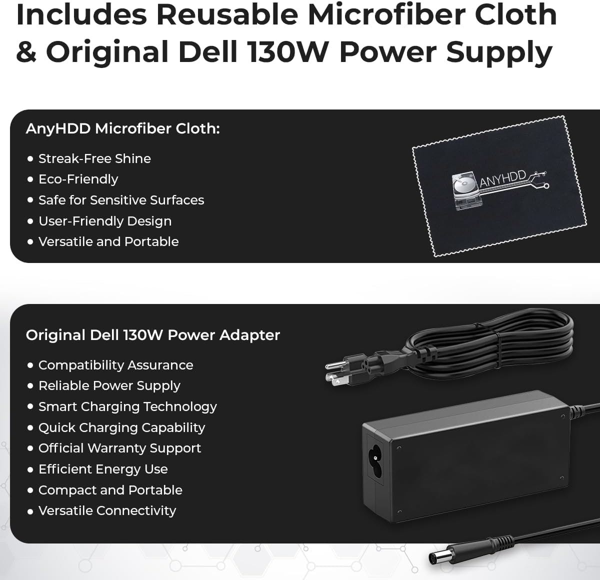 Dell D6000S Universal Docking Station - USB-C/USB-A Dock with 130W Adapter, HDMI, DisplayPort, USB-C Cables - Supports 4K Display (Renewed)