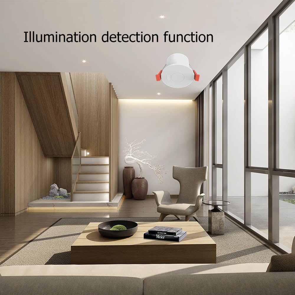 Presence Sensor, WenzhiIoT Smart Motion Sensor WiFi 5.8 GHz Radar MmWave Presence Sensor Movement Body Motion Detection for Lighting 110/220V Wireless Switch Celling Mount Tuya Smart Life Home