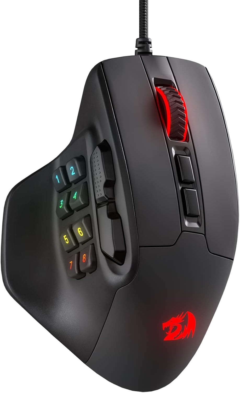 Redragon M811 PRO Wireless RGB Gaming Mouse 26K DPI Remapping Keys | Cable-Free 0 Delay Dedicated for FPS Gamers, Custom Macro Keybinds, Vibing Backlight, Ergonomic Grip Body Comfort
