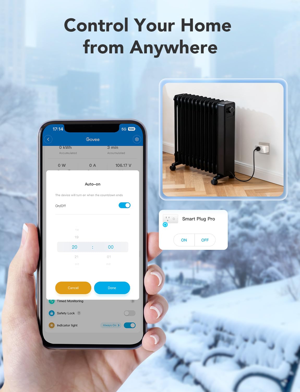 Govee Smart Plug with Energy Monitoring, WiFi Bluetooth Outlet, 4 Pack | 15A Smart Outlets Work with Alexa and Google Assistant, Timer & Group Controller, No Hub Required, ETL & FCC Certified