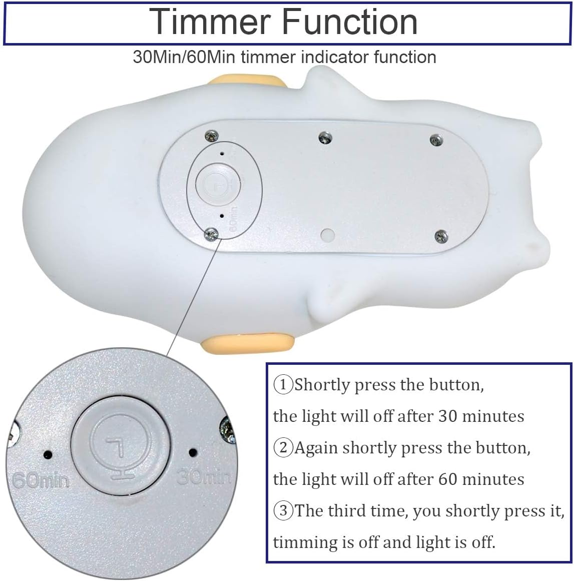 S NMT Silicone LED Papa Puppy Night Light Touch Sensor Switching Night Lamp, Transform Between Warm White 2700K and White 6500K, Safe SIL+ABS, Sleep Timer Setting for Kids Babies Bedside and Nursery
