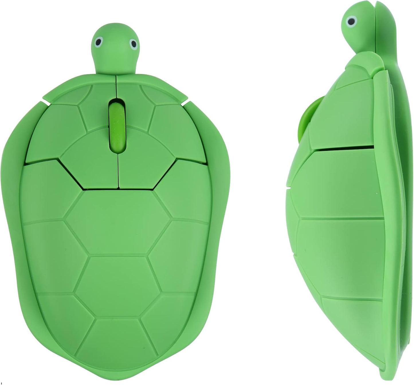 Wireless Mouse Cute Animal Green Turtle Shape Silent Click Ergonomic Portable Quiet Travel Lightweight USB Optical Cordless Mouse for PC Laptop Computer Mac MacBook Desktop Kids Girls Women Men Gift