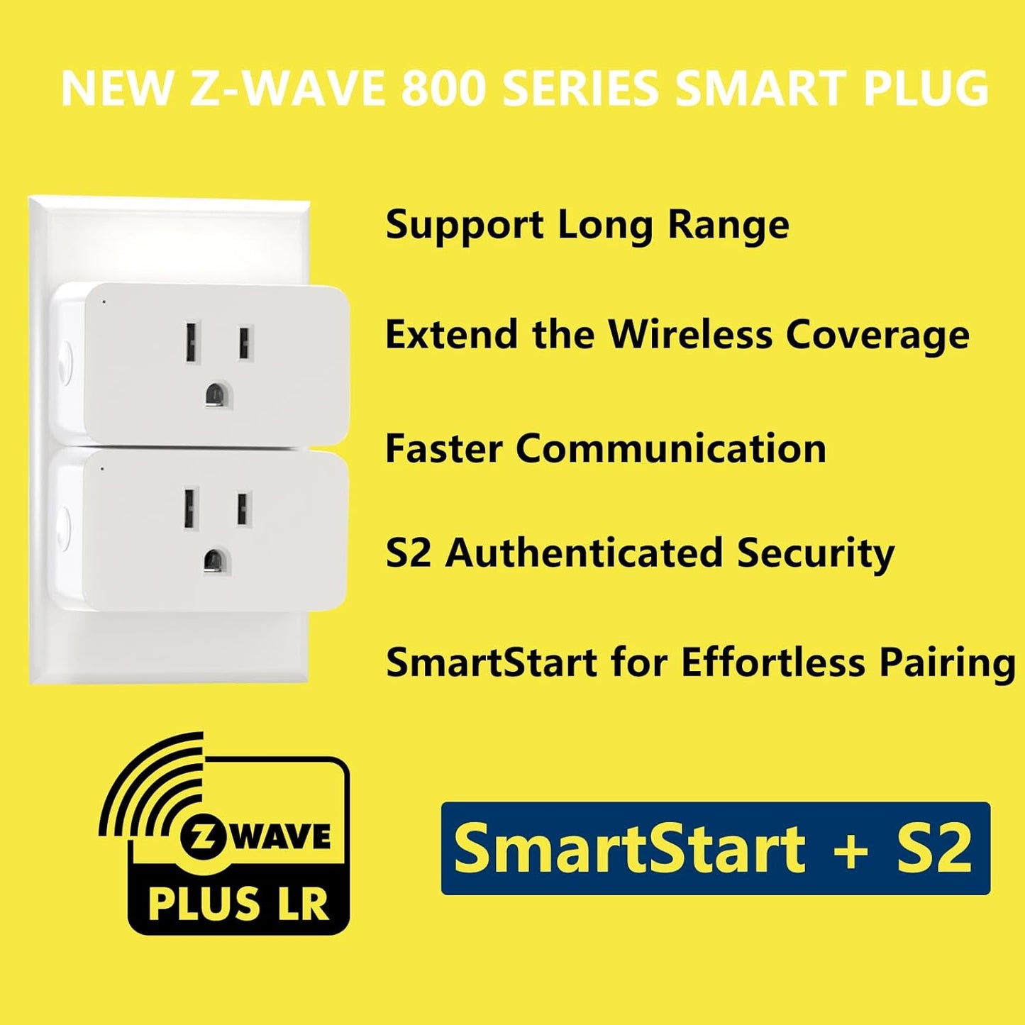 Minoston Zwave Plug, 800 Series with Energy Monitoring, Power Meter Z-Wave Outlet Switch, Z-Wave hub Required, Work with SmartThings, Wink, Vera, Z-Box Hub, Home Assistant (MP31ZP)