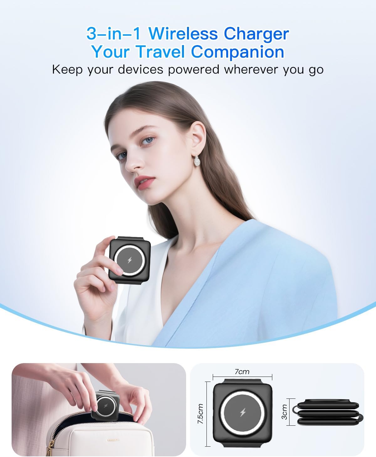 Fold Magnetic Wireless Charger for iPhone: Compact Charging Pad Fit Travel