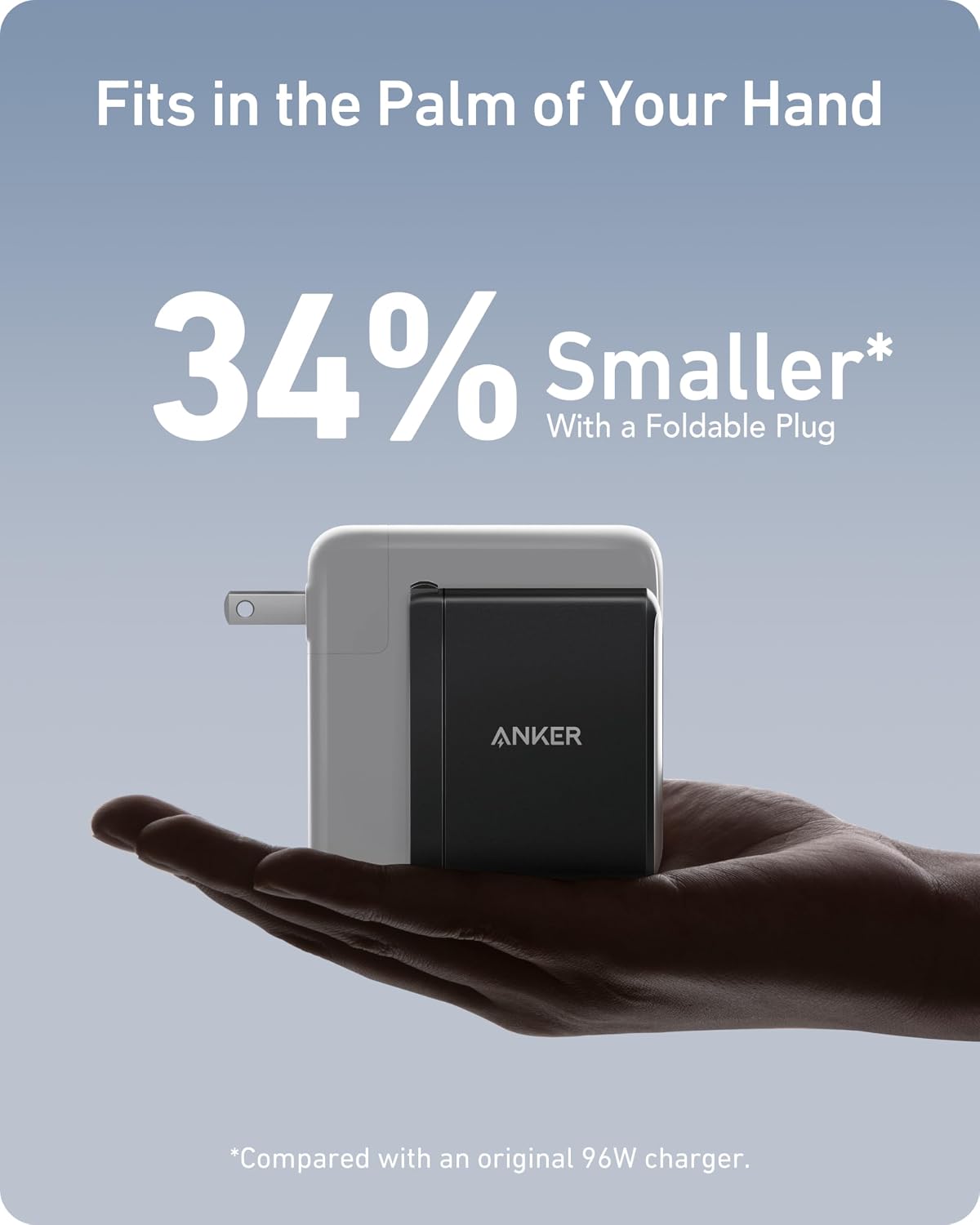 Anker Nano 100W MacBook Charger, 3-Port Fast Compact GaN USB Charger Block | With 1 Pack & 1 Cable for MacBook Pro/Air, Pixelbook, ThinkPad, Dell XPS, iPad Pro, iPhone 17 Series, Galaxy S23, and More