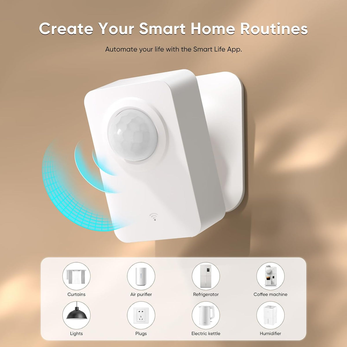 WiFi Motion Sensor, Smart PIR Motion Detector with Instant App Alerts