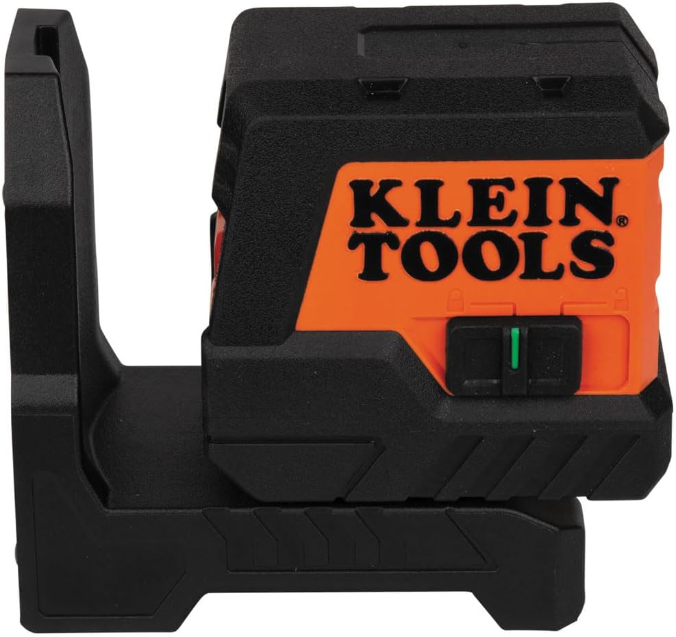 Klein Tools 93MCLG Self-Leveling Laser Level, Mini Cross-Line Level, Class 2, ≤ 1mW, Leveling Alignment Tool, Bright Green Horizontal and Vertical Lines