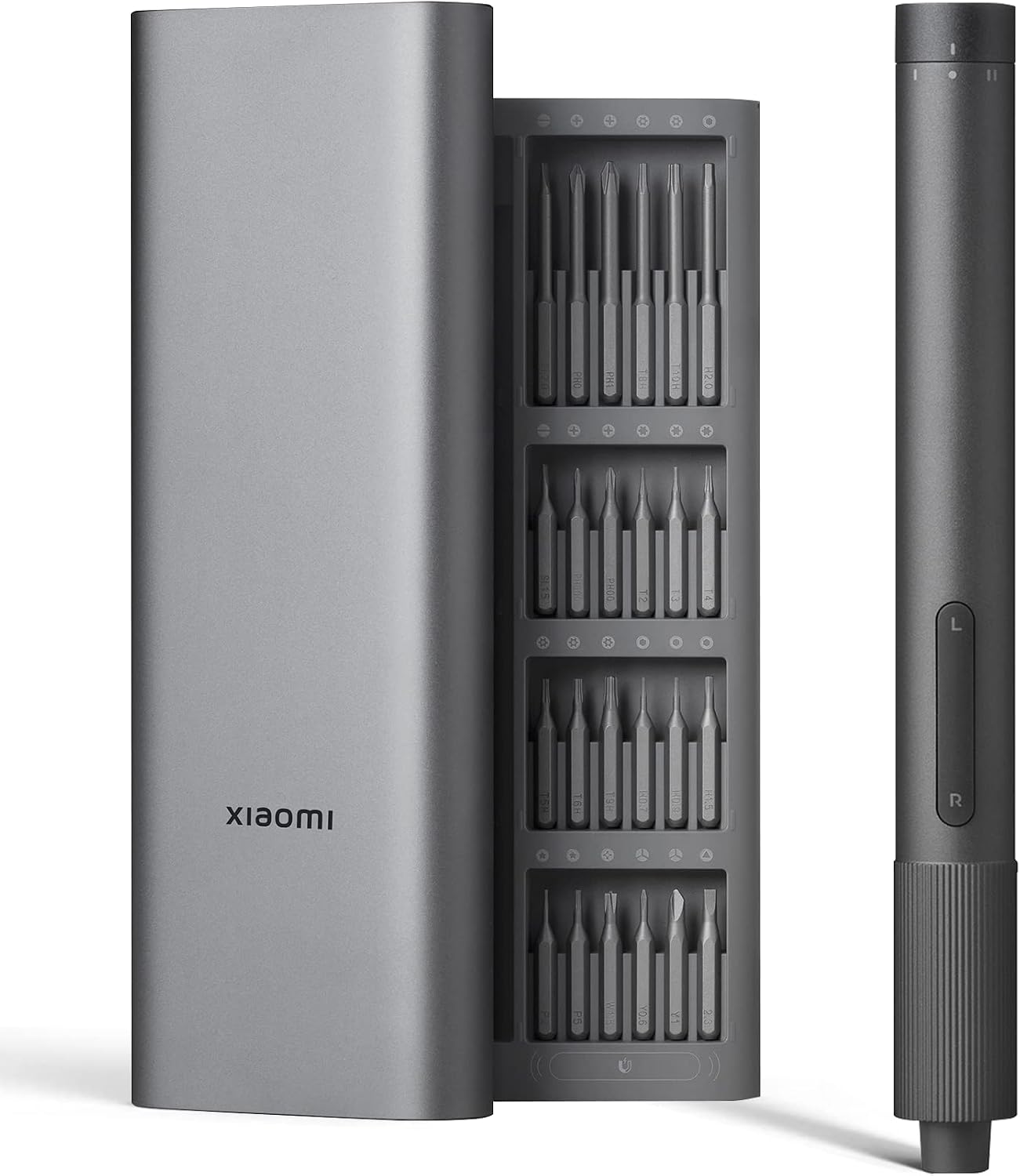 XIAOMI Electric Precision Screwdriver, All-Metal Gearbox, Powerful Magnetic Motor, Rechargeable Lithium Battery, S2 Steel Screwdriving Bits, Type-C Charging, Aluminium Alloy Case, Grey