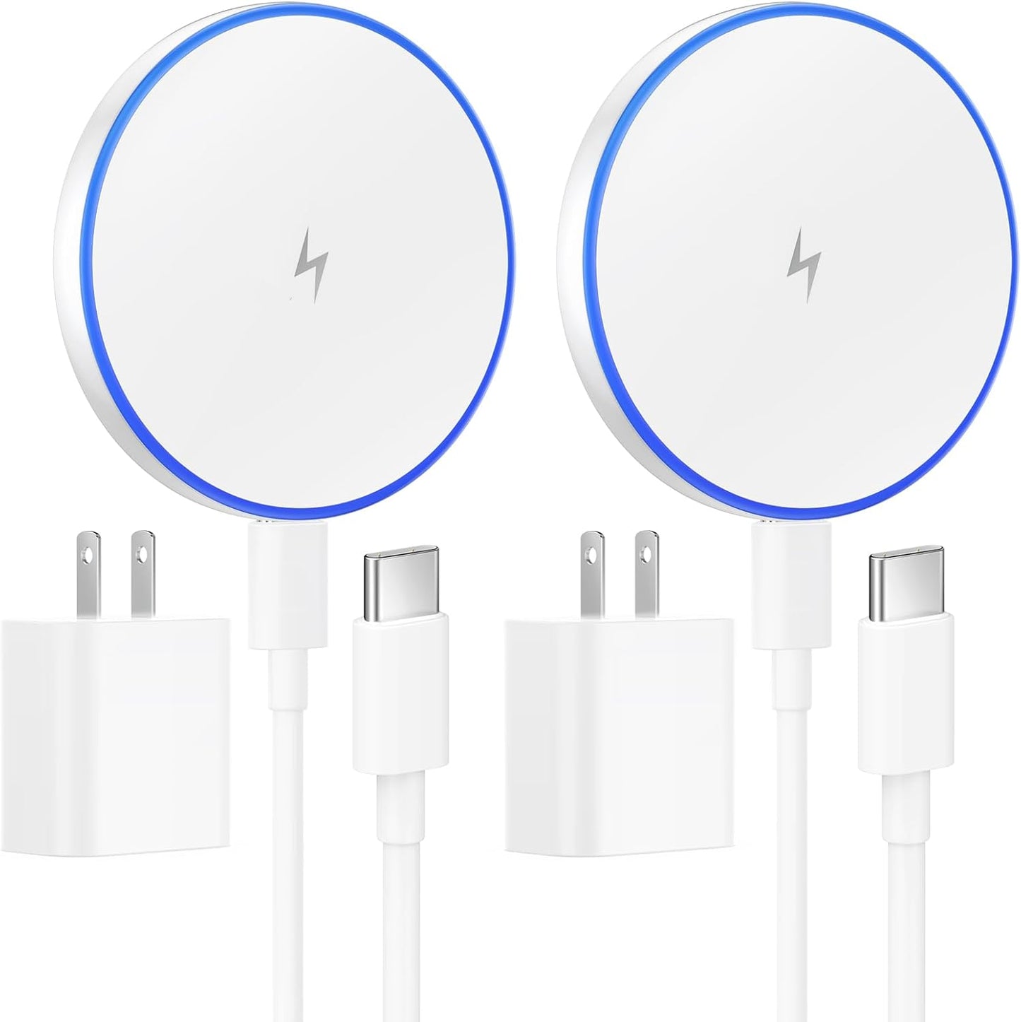 Wireless Charger 2Pack 6FT 15W Samsung Magnetic MagSafe Charger | Wireless Fast Charging Pad for Galaxy S26 S25 Ultra/S24 FE/S23 Ultra/S22/S21/Z Google Pixel 9 8a 7a 8 7 Pro | Strong Magnet