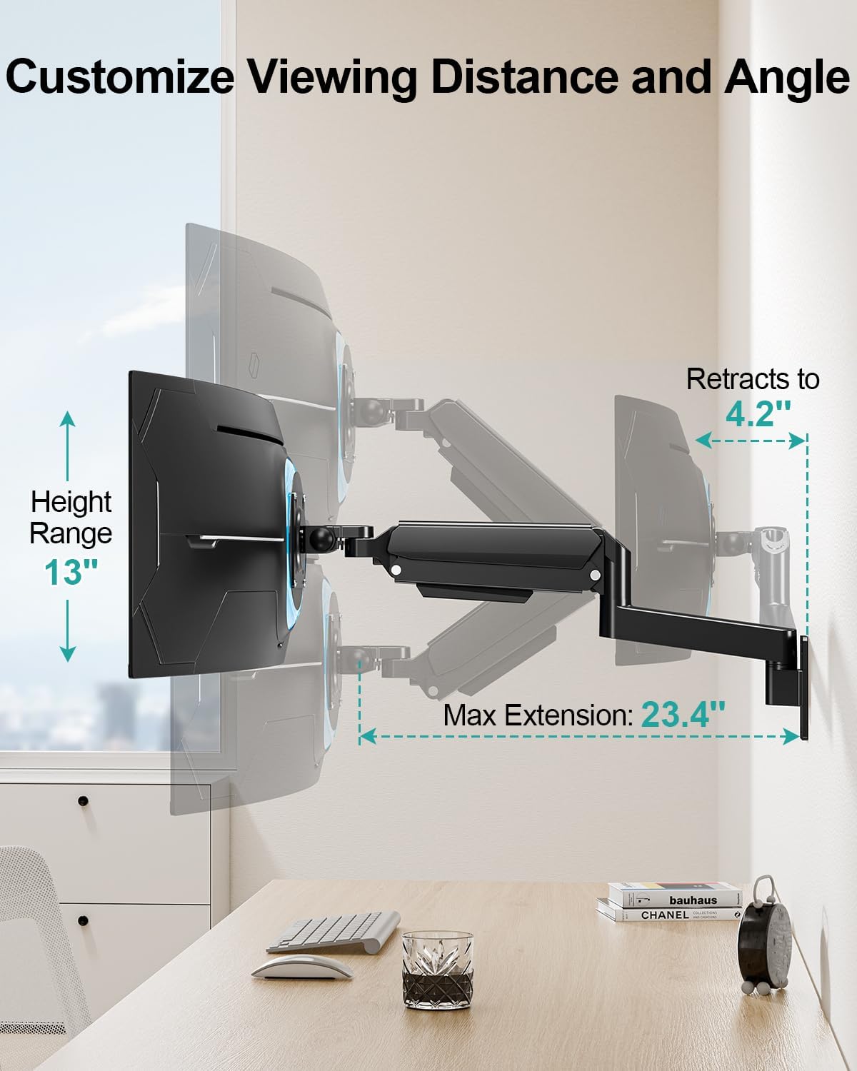MOUNT PRO Monitor Wall Mount for 22"-49" Ultrawide Flat & Curved Screens
