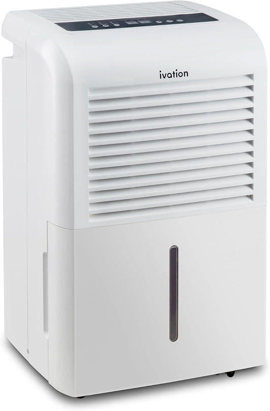 Ivation 50 Pint Dehumidifier for Basement w/Pump & Drain Hose, 4,500 Sq Ft