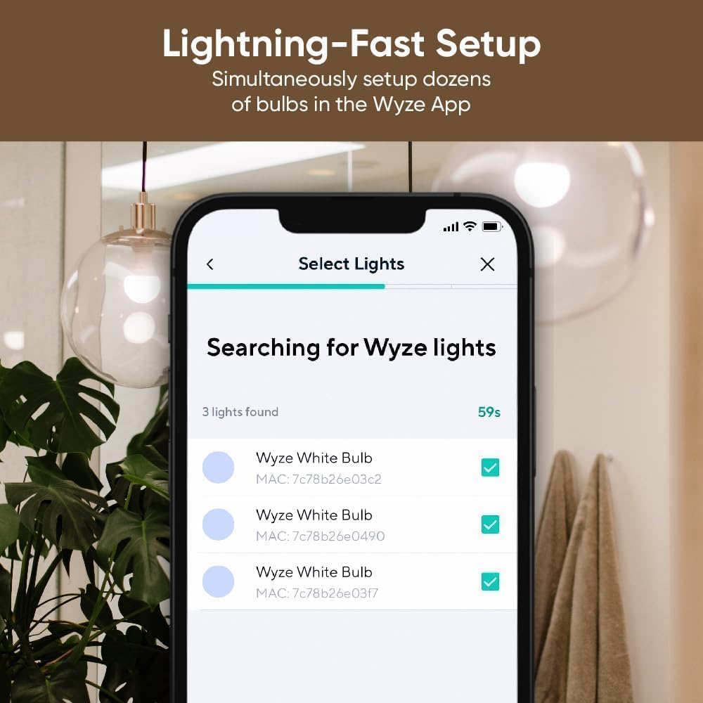 Wyze Lifestyle 800LM A19 Tunable Smart Light Bulb White, 2-Pack