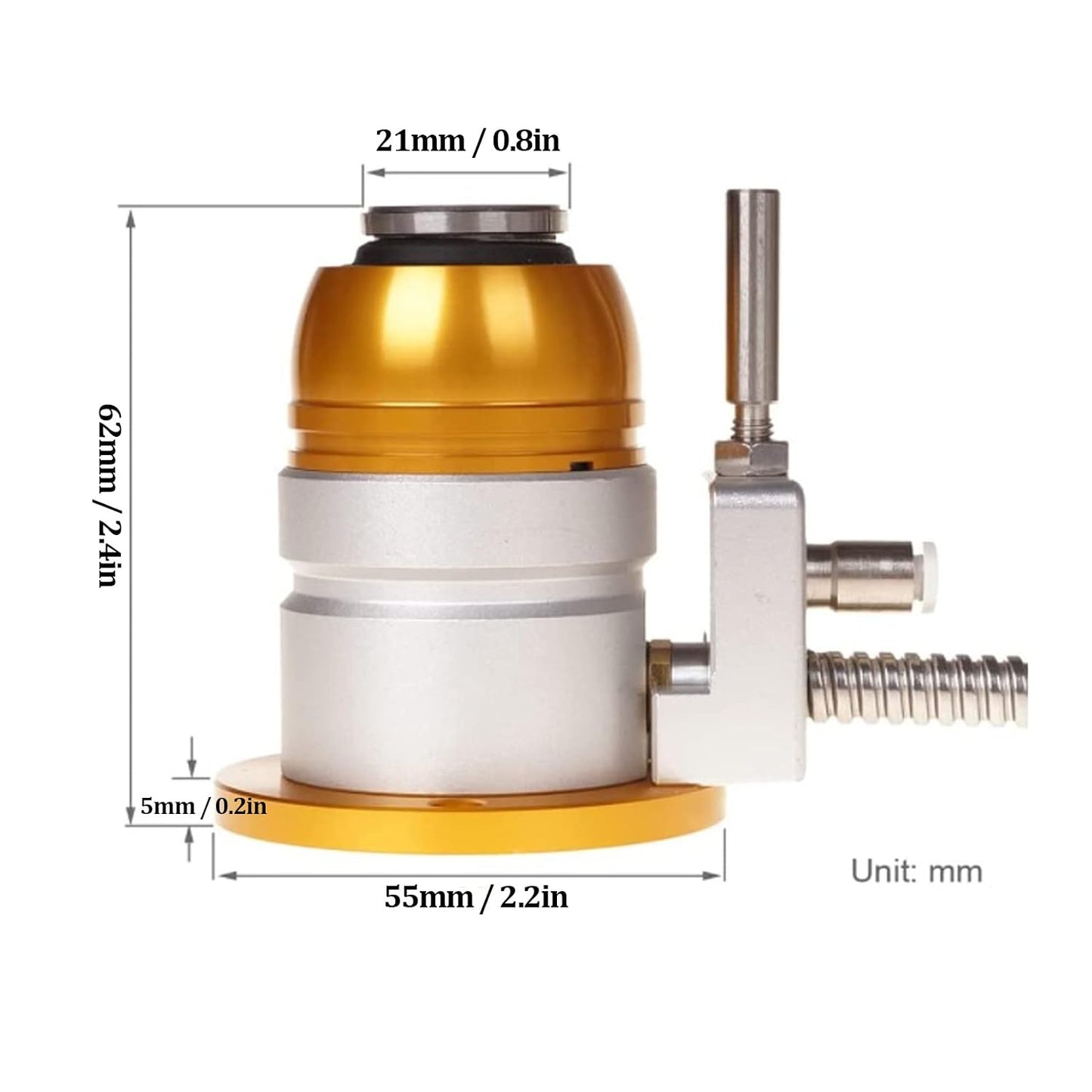 BTER CNC Automatic Tool Sensor Gauge, DC 24V Normally Closed CNC Z Axis Tool Setter, High Accuracy Aluminum Alloy Z Axis Probe Tool Touch Sensor Setting Gauge for CNC Router Engraving Machine