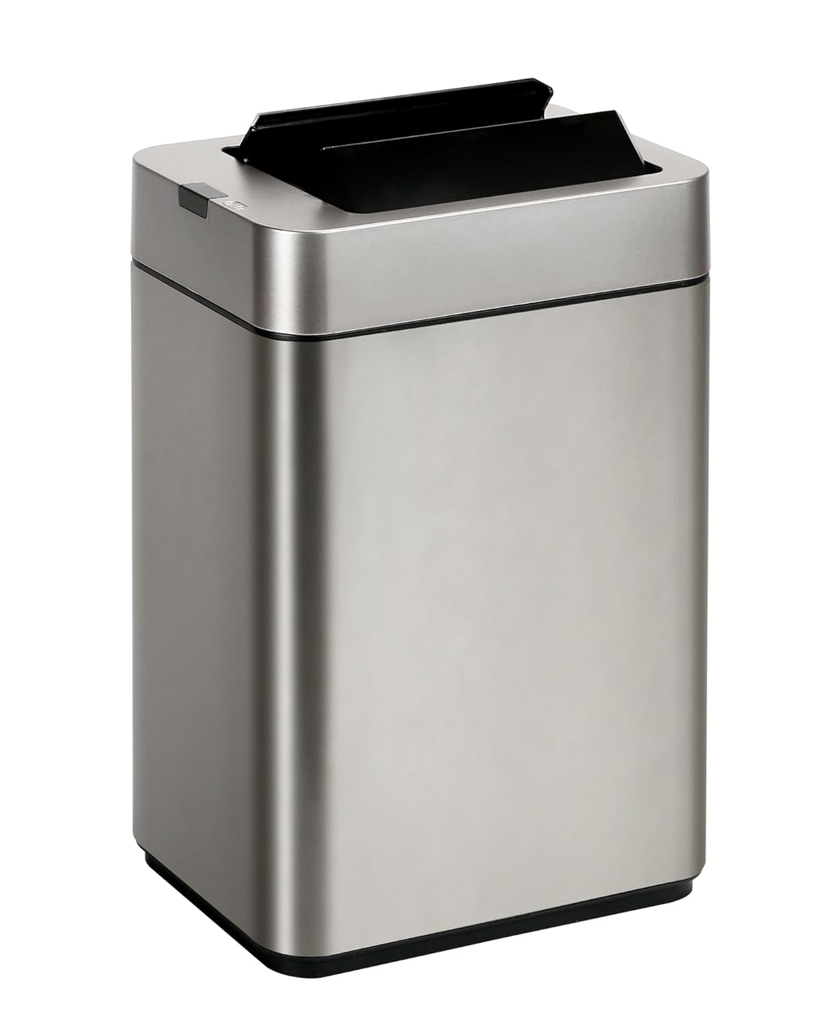 ELPHECO Slim Bathroom Trash Can with Lid 2.6 Gallon Smart Trash Can Silver