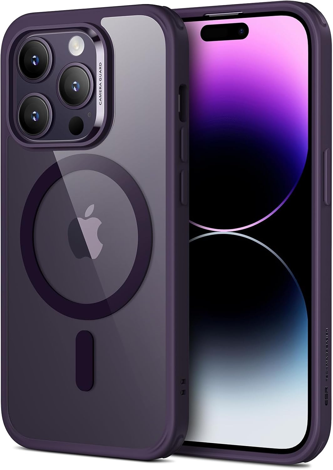 ESR for iPhone 14 Pro Max Case for MagSafe, Anti-Yellowing, Clear Purple | Ultra Slim, 3X Military-Grade Drop Protection, Magnetic Phone Case, Impact Absorbing, Resists Scratches
