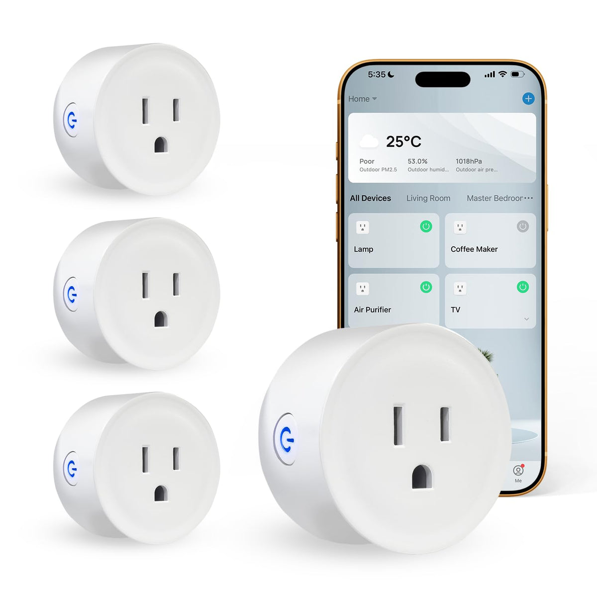 Osprey Smart Plug, Wi-Fi Outlet Socket, Compatible with Alexa and Google Home, Automate APP, Timer Function, Voltage Measurement Function, 2.4GHz Wi-Fi Only, No Hub Required, 16A (2 pcs)