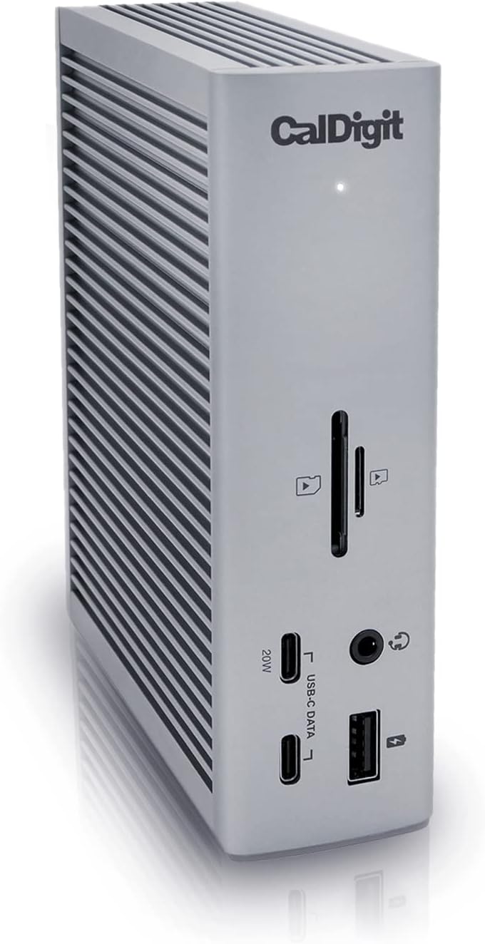 CalDigit TS4 18 Port Thunderbolt 4 Dock, 98W Charging, 3X TBT4 (40Gb/s), 3X USB-C + 5X USB-A (10Gb/s), 2.5GbE LAN, 8K@30Hz or 2X 6K@60Hz Displays, Mac/Windows/Chrome, Space Gray, 0.8m Certified Cable