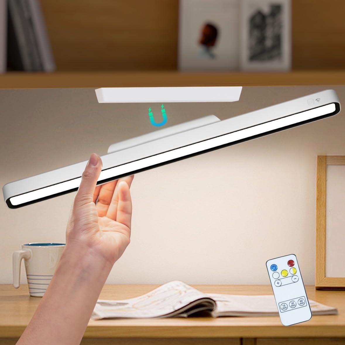 Desk Light Bar Under Desk Lights 16.5 in for Home Office, Shelf, Reading