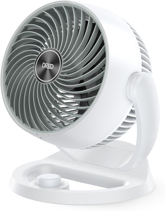 DREO Fan for Bedroom, 12 Inches, 70ft Powerful Airflow, 25db Quiet Table Air Circulator Fans for Dorm Room, 120° Adjustable Tilt, 3 Speeds, Desktop Fan for Home, Office, Kitchen