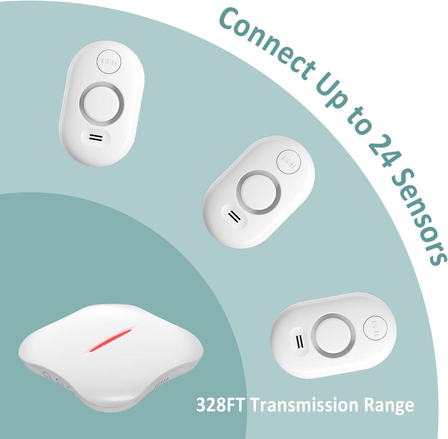 Bundle:WiFi Water Leak Detector for Home with App Notification, 1 Gateway + 10 WD61 Sensor, 120dB Water Flood/Drip Alarm for Basement/Kitchen/Bathroom/Toilet/Laundry Room,Sink/Drain/Pipe Leakage Alert