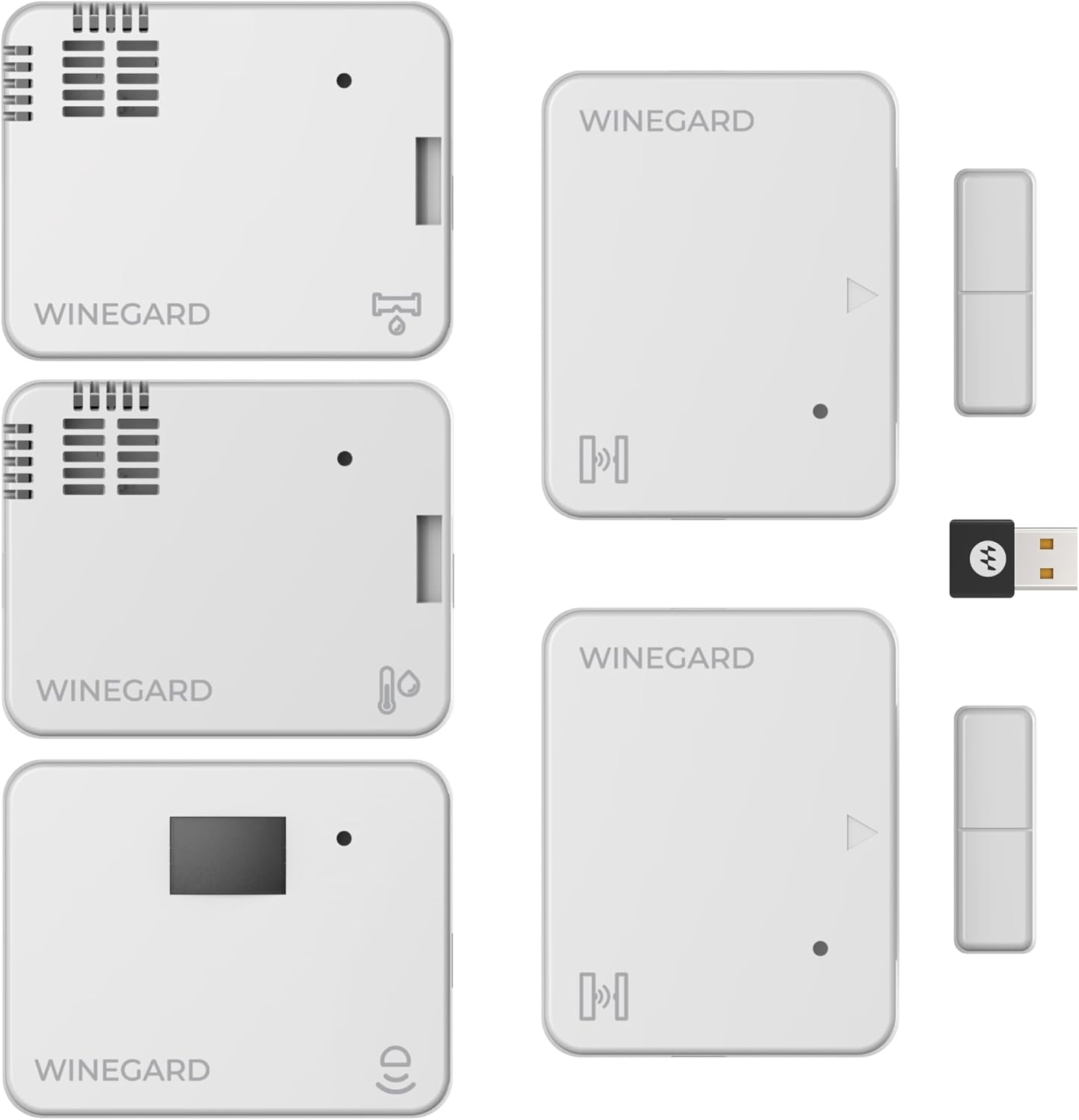 Winegard HS‑K001 RV Halo Sensor Pack – Contact, Temp, Humidity, Water, PIR Motion Sensors - Bluetooth Dongle - Multi‑Sensor Kit for RV Halo Smart System