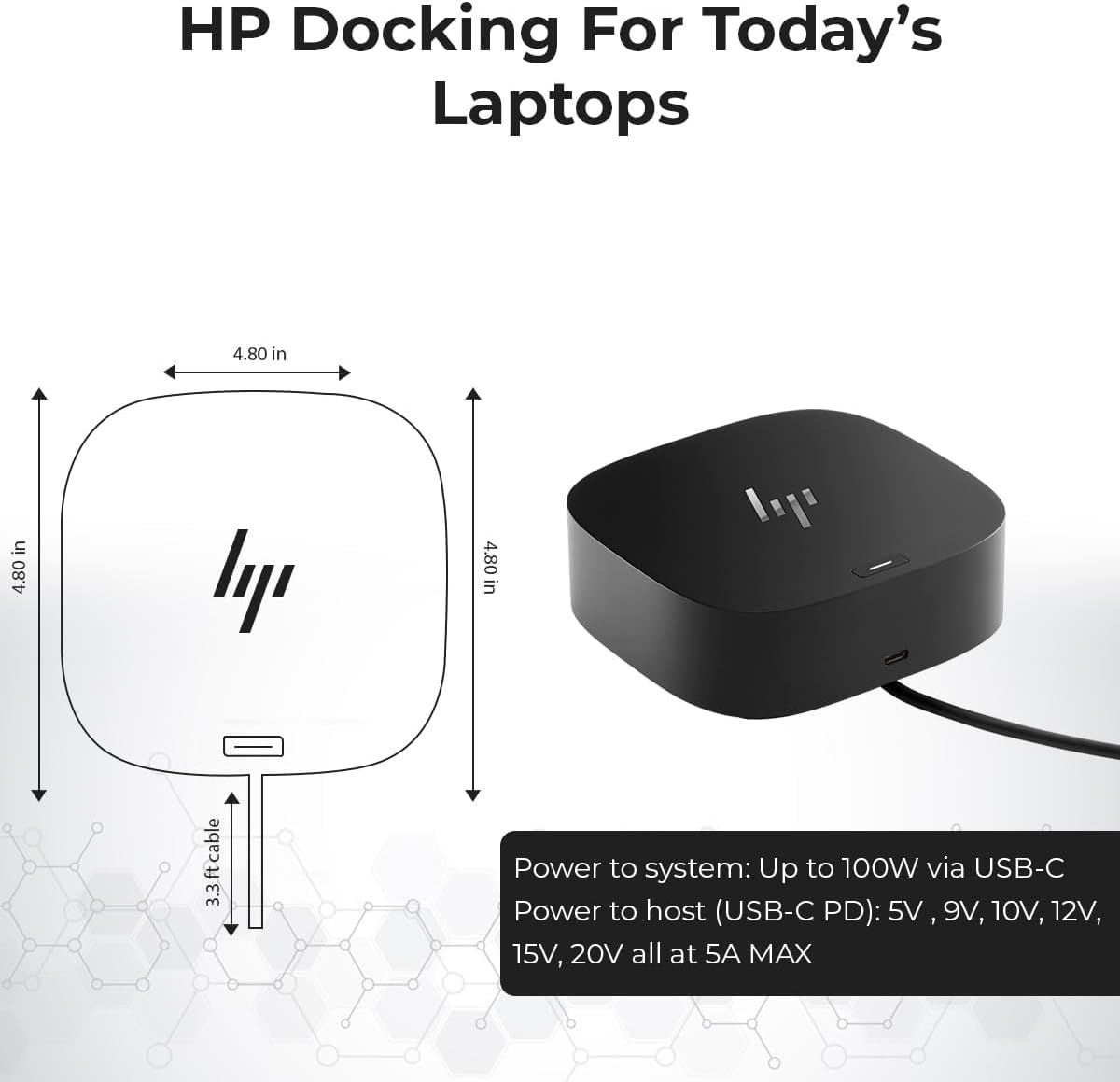 HP USB-C Dock g5 and Charging Bundle - HP Docking Station Dual Monitor 5TW10AA / 5TW10UT / 5TW10AA#ABB with 120W Adapter, HDMI, DisplayPort, USB-C Cables + Microfiber Cloth (Renewed)
