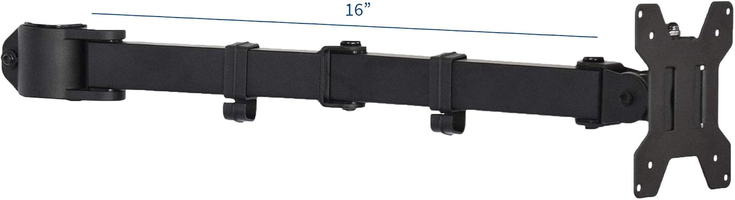 VIVO Fully Adjustable Single Monitor Arm for Desk Mount Stand, Monitor Arm for 1 Screen up to 27 inches, Black, PT-SD-AM01A