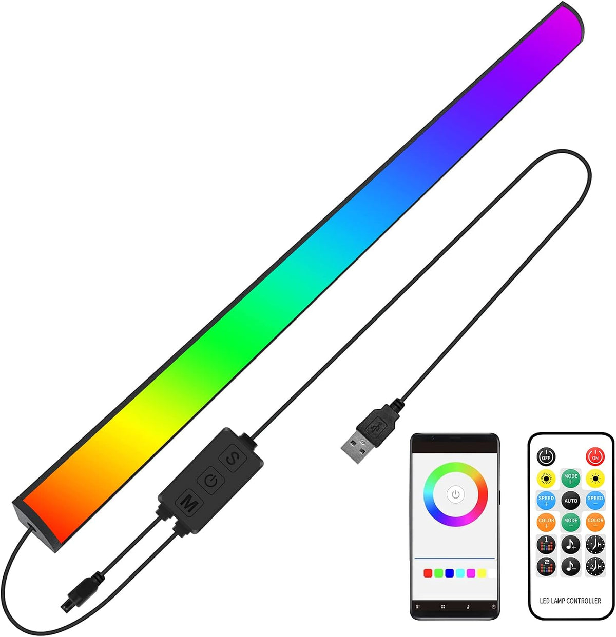 RGB Under Monitor Light Bar, 30cm