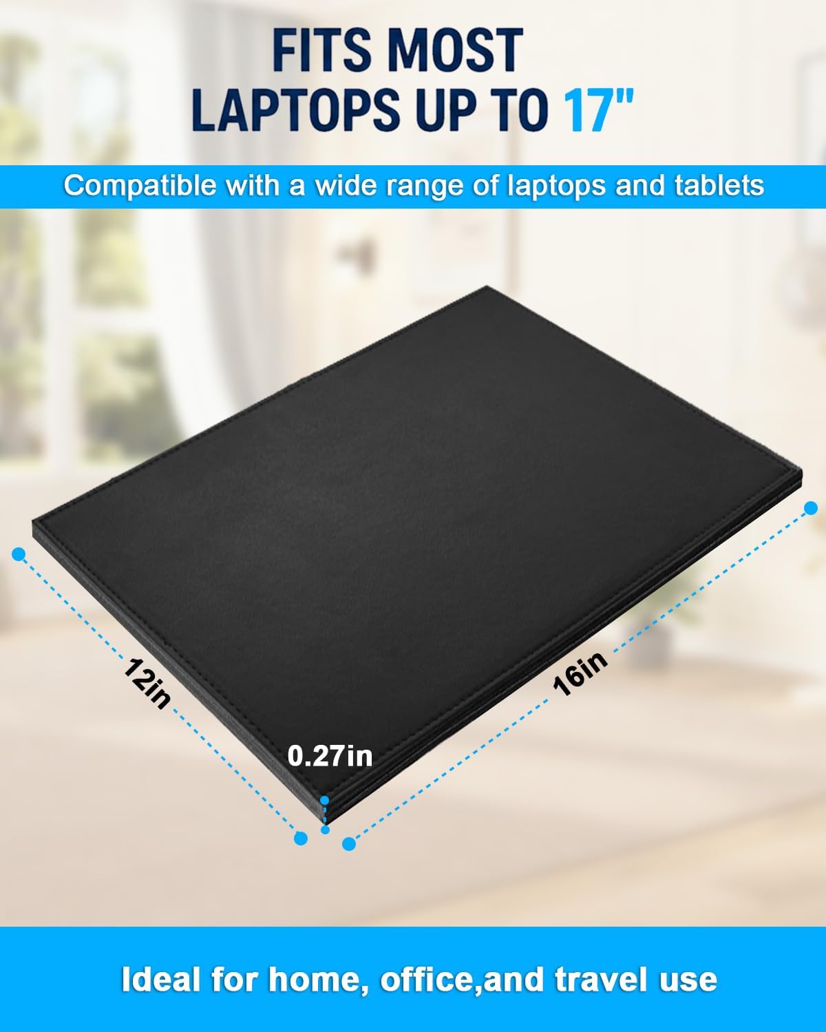NEWBEAU EMF Protection Laptop Pad, 4-Layer Radiation Shielding Heat Blocker for Laptop, Tablet & Notebook, 12"x16" Portable Protection from EMF & Radiation