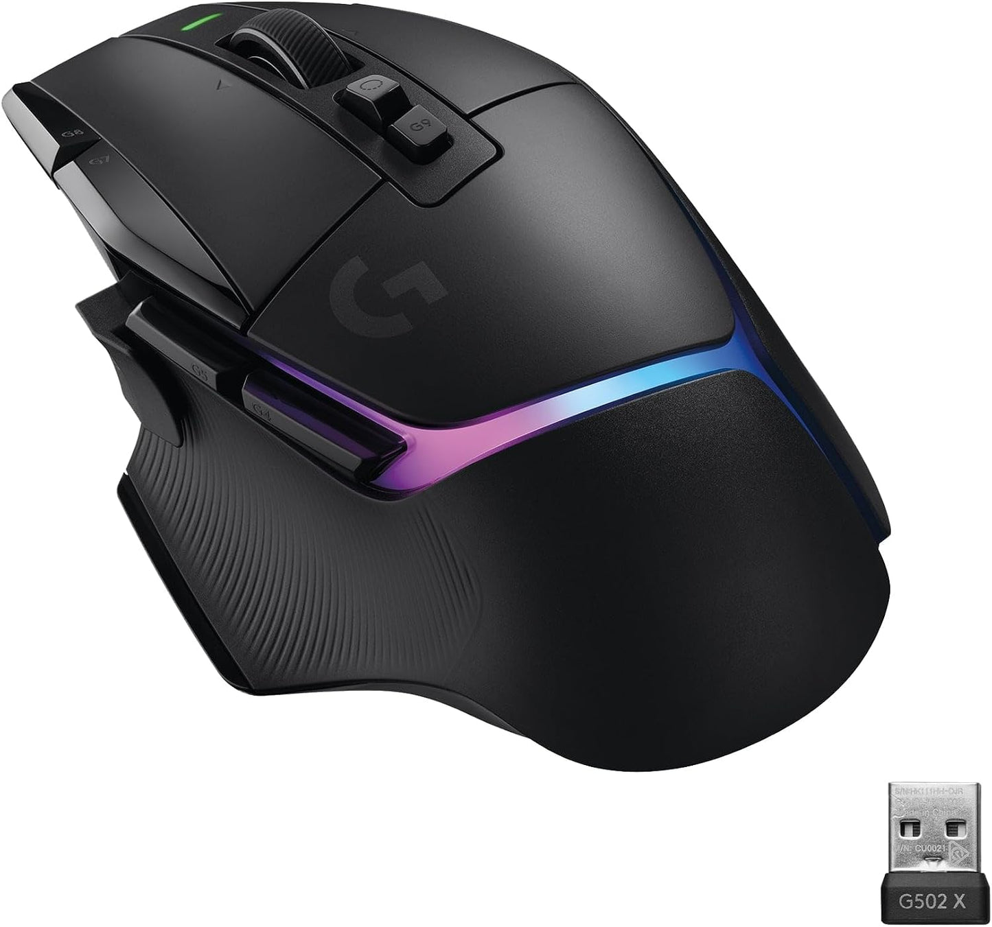 Logitech G G502 X PLUS LIGHTSPEED Wireless RGB Mouse for Gaming - Optical Mouse with LIGHTFORCE Hybrid Breaker , LIGHTSYNC RGB, HERO 25K Gaming Sensor, Compatible with PC - MacOS/Windows - Black