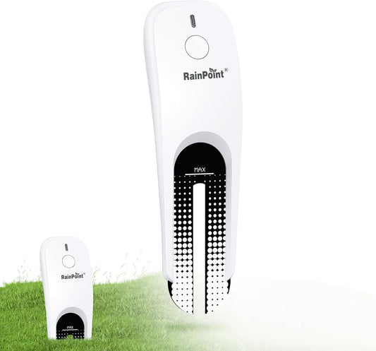 RainPoint 3-in-1 APP Remote Monitoring WiFi Soil Meter - CAN NOT USE Alone | Moisture/Air Temperature/Light Intensity Monitor and Custom Alert, IP66 Waterproof Wireless Sensor for Plant Indoor/Outdoor
