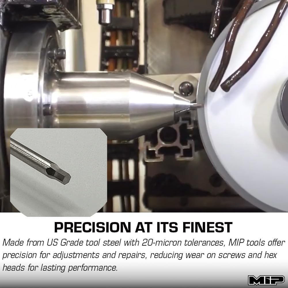MIP RC Hex Bit Set and Tool Kit 9612 (1.5mm, 2.0mm, 2.5mm) – Hex Head Allen Wrench Drill Tools and Tool Bits for Screwdrivers, Electric Screwguns, and Power Drills For RC Cars - Made in USA