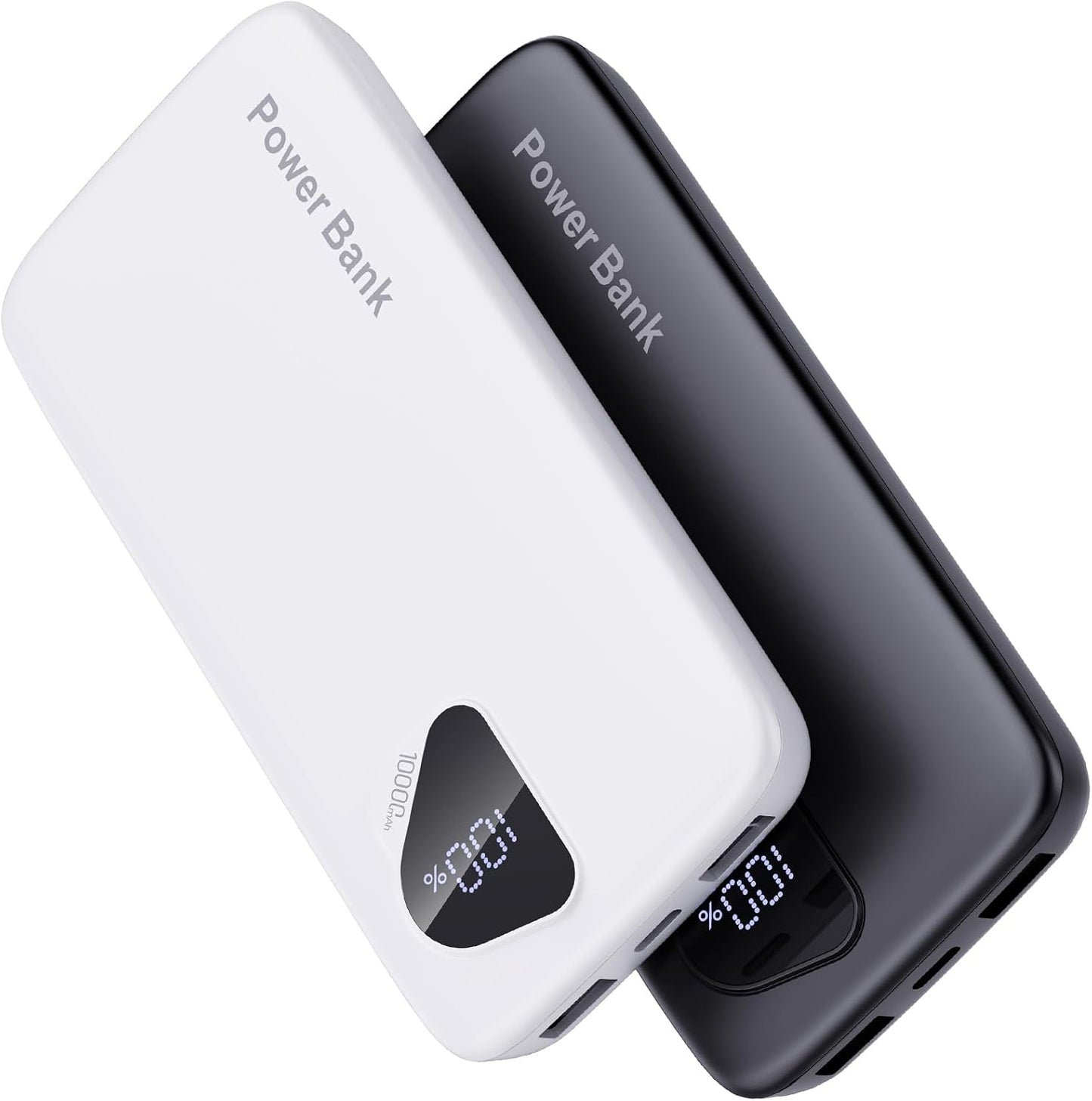 2026 2-Pack 10000mAh Portable Charger Battery Pack with Built in Cables | Travel Essential, 4 Outputs 2 Inputs Slim Power Bank for iPhone 17/16/15/14, Samsung Galaxy S23/22, Pixel etc