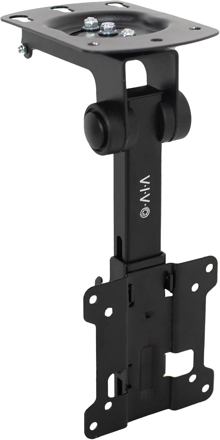 VIVO MOUNT-M-FD27 Manual Folding Ceiling Mount for 13-27 inch Flat Screens, Tilt Roof, Under Cabinet Mount for LCD TVs and Monitors
