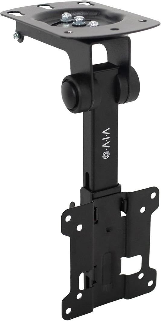 VIVO MOUNT-M-FD27 Manual Folding Ceiling Mount for 13-27 inch Flat Screens, Tilt Roof, Under Cabinet Mount for LCD TVs and Monitors