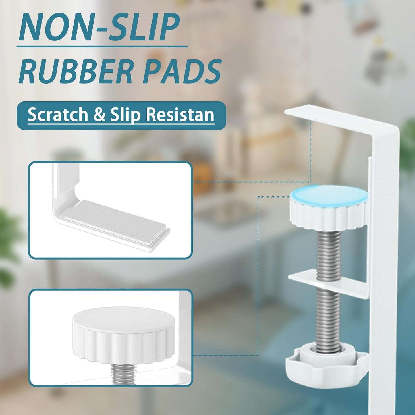 Under Desk Cable Management Tray, No Drill Mesh Desk Cable Tray, Wire Management Tray Cable Management Rack, Cord Organizer and Cable Management Box (White)
