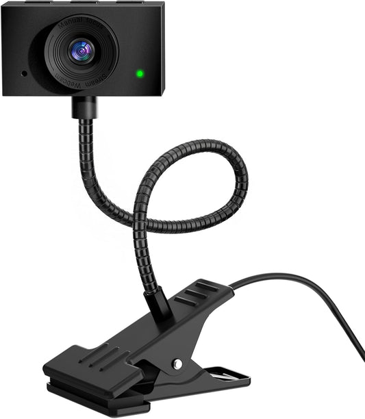 Webcam with Stand, 2K Webcam for PC with Microphone, HD Laptop Web Camera | Wide Angle Webcam With FOV 95°, USB Plug & Play, Manual Focus, Zoom Computer Webcam for Online Teaching, Video Calls