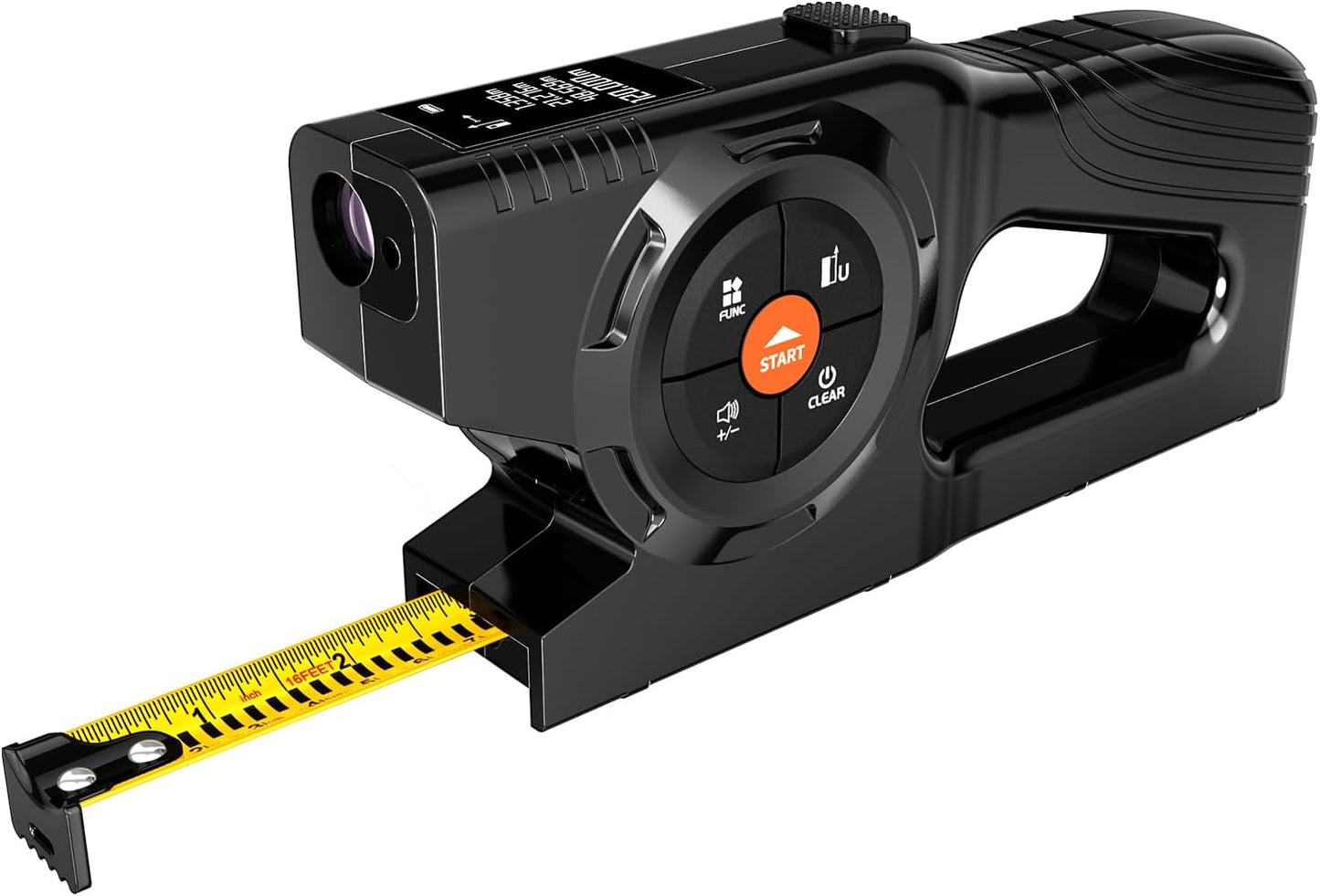 3-in-1 Digital Tape Measure, 196Ft Laser Measurement Tool & Auto Lock Tape with Instant Digital Readout and Green Laser Extension, Measuring List with Memory