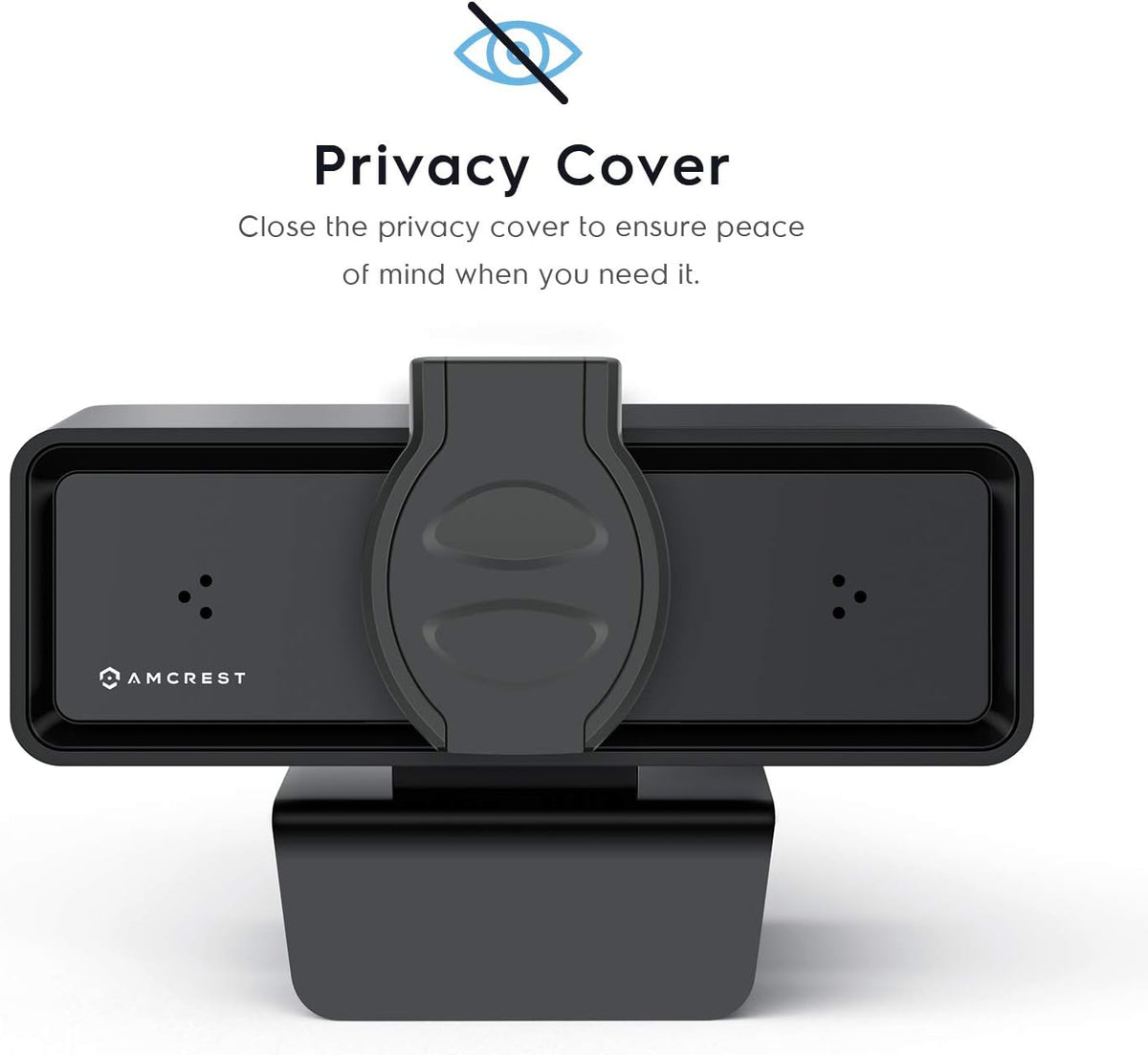 Amcrest 1080P Webcam with Microphone & Privacy Cover, 2 Noise-Cancelling Mics, USB Webcams for Desktop/Laptop PC Computer, Web Cam for Calls, Conference, Zoom, Skype, Online Classes, Meetings AWC2198