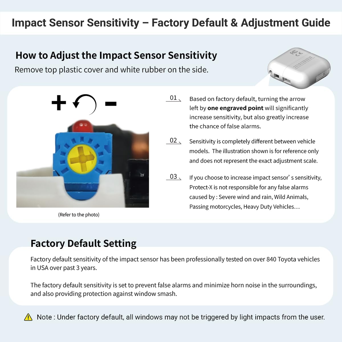 Protect-X Smart Sensor System for Camry 2026 2025 2024, Wheel Anti-Theft | Plug & Play, Catalytic Converter Anti-Theft, Window Breakage Alert, Window Control by Factory Keyfob, Valet Mode