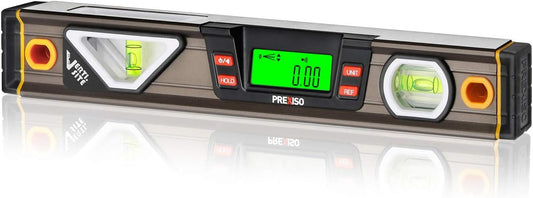 PREXISO Digital Level, 12-inch, Angle Slope with LCD Display, 360° Electronic Bubble Inclinometer, Vertical & Horizontal Spirit Bubble for Construction Carpenter Craftsman Renovation Home Professional